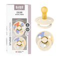 BIBS Pacifiers - Studio 2 Pack | Round Nipple Baby Pacifier | BPA Free Natural by BIBS