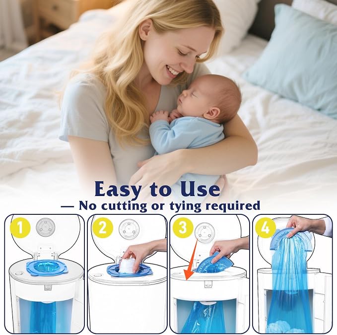 Diaper Pail Refill Bags 40 Pack, Compatible - Image 6