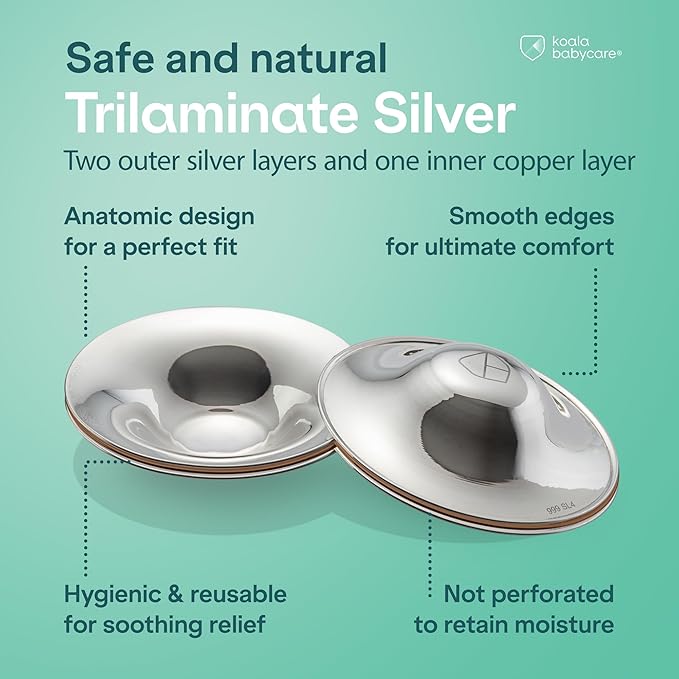 Koala Babycare The Original Silver Nursing Cups - Image 3