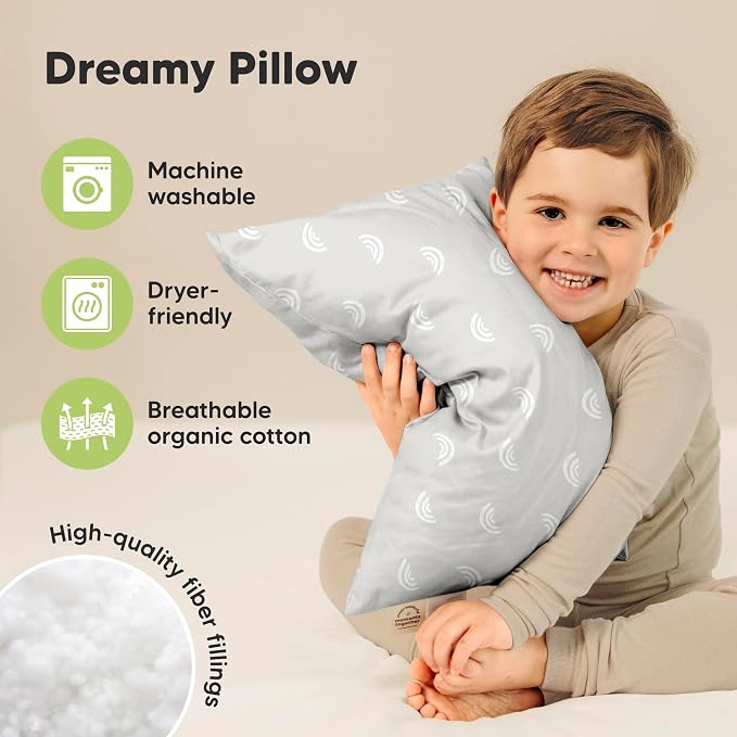 KeaBabies 2-Pack Toddler Pillow 13x18 - Image 4