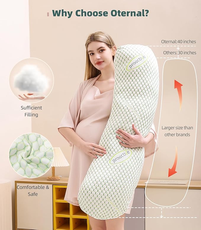 Pregnancy Pillow for Pregnant Women, Soft Pregnancy Body Pillow, Support for - Image 6