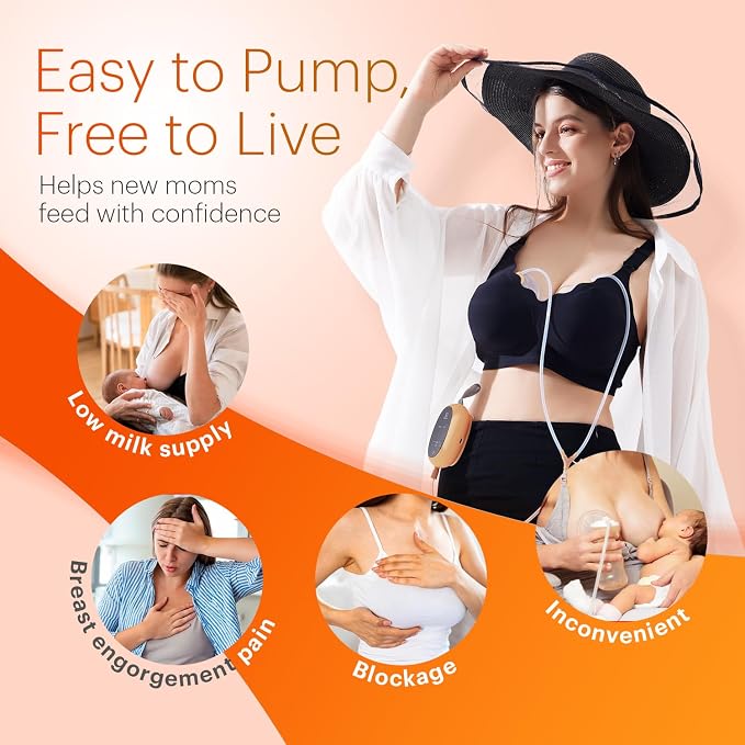 Upgraded Wearable Hands Free Breast Pump: D6 Portable Low Noise Breastfeeding - Image 4