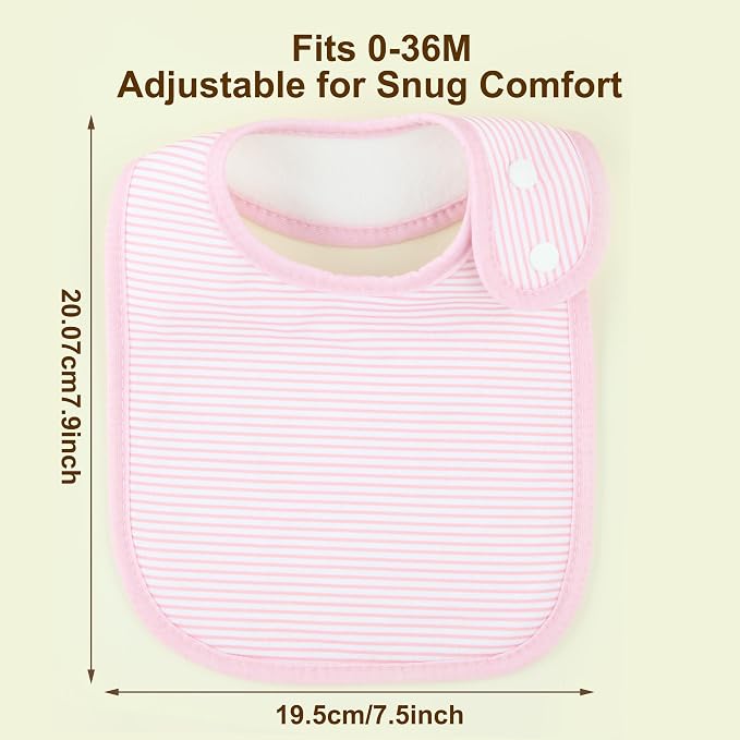 Baby Bibs Soft and Absorbent Organic Cotton Bandana Drool Bibs Set - Image 5