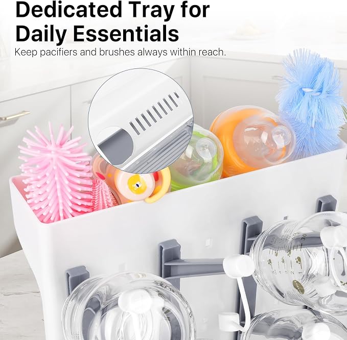 Ultimate Baby Bottle Drying Station -Space Saving Standing Drying Rack - Image 5