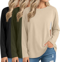 3 Pack Women's Nursing Breastfeeding Tops, Long Sleeve Maternity Shirts by Sweetyweee