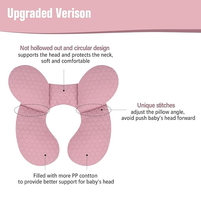 KAKIBLIN Baby Travel Pillow, Upgraded Baby Neck Pillows - Image 5