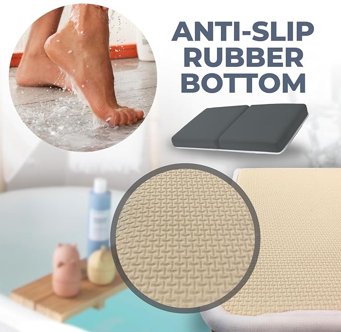Comfortable Baby Bath Kneeler and Elbow Rest Pad Set – Thick Memory Foam Bath - Image 6