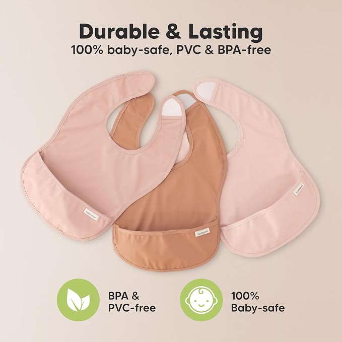 3-Pack Waterproof Baby Bibs for Eating - Image 9