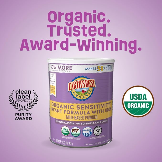 Earth's Best Organic Sensitivity Infant Formula - Image 3