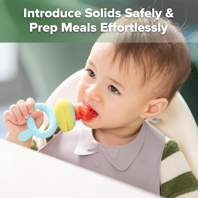 Haakaa Baby Fruit Food Feeder & Mini Freezer Nibble Tray Combo, Breastmilk - Image 2