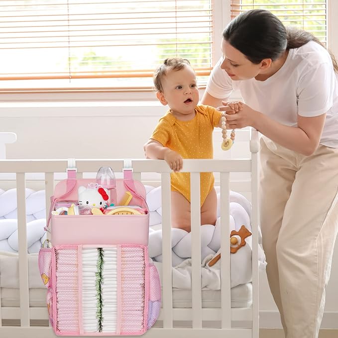 Maliton Hanging Diaper Caddy Nursery Caddy Organizer - Image 8