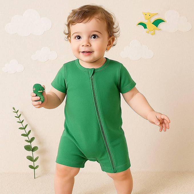 OPAWO Bamboo Baby Pajamas 3 Pack, Double Zipper Bamboo Sleepers - Image 2