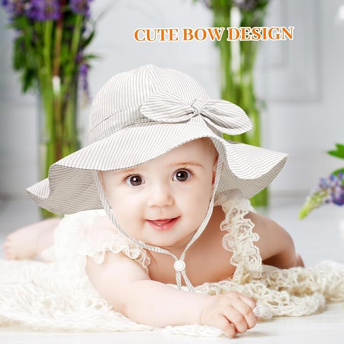 Baby Girl Sun Hat Summer Foldable Beach Hats - Image 2