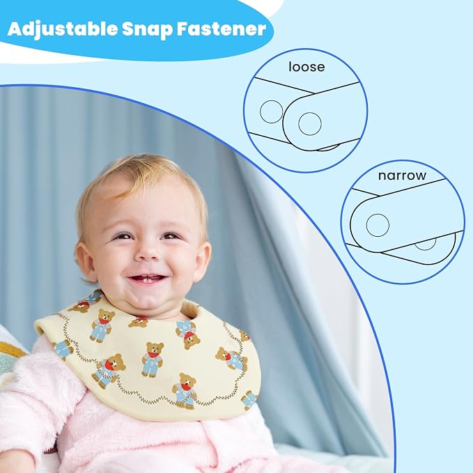 EllieHouse Baby Bibs for Girls Boys 10Pack Muslin Drool Teeth Drooling Teething - Image 2