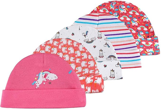 Baby Hat and Mittens Set Newborn Baby Hats Caps - Image 2