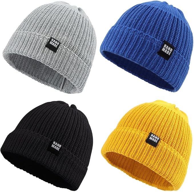 JANGANNSA Simple Knitted Baby Beanie Hip-Hop Boys Winter Hat Toddler Kids Bonnet by JANGANNSA