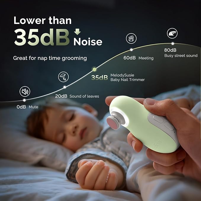 MelodySusie Baby Nail Trimmer Electric, Magnetic Rechargeable Baby Nail File - Image 4
