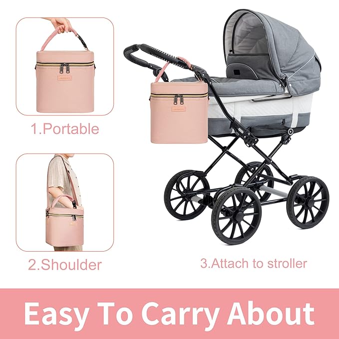 Mancro Breastmilk Cooler Bag Fits 6 Bottles Up to 9 Ounce, Insulated Baby - Image 5