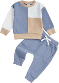 Toddler Baby Boy Fall Clothes Waffle Outfit Long Sleeve Color Blocking by Fufuriprefer