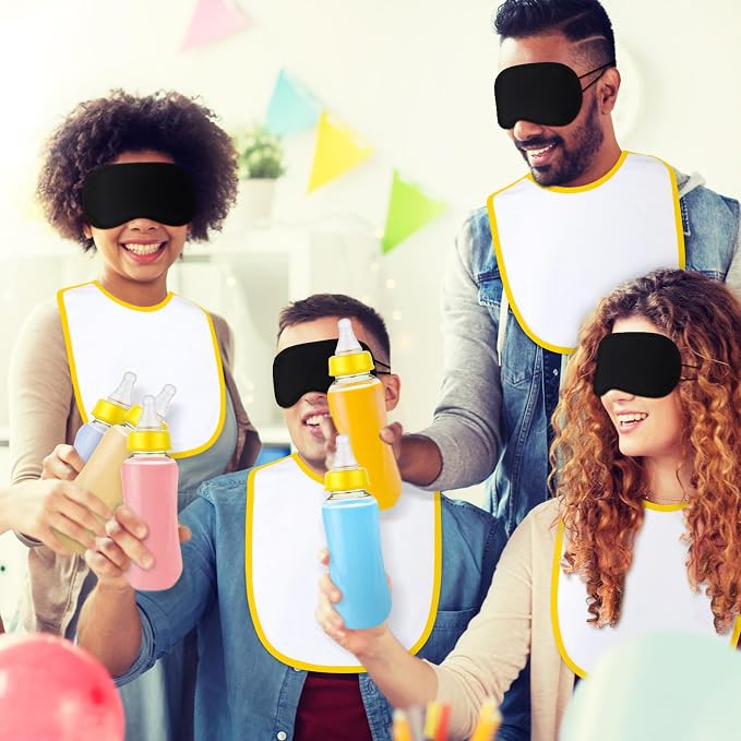 Leinuosen 24 Pcs Baby Shower Blindfold Feeding Game Set Include 6 Plastic Chug - Image 5