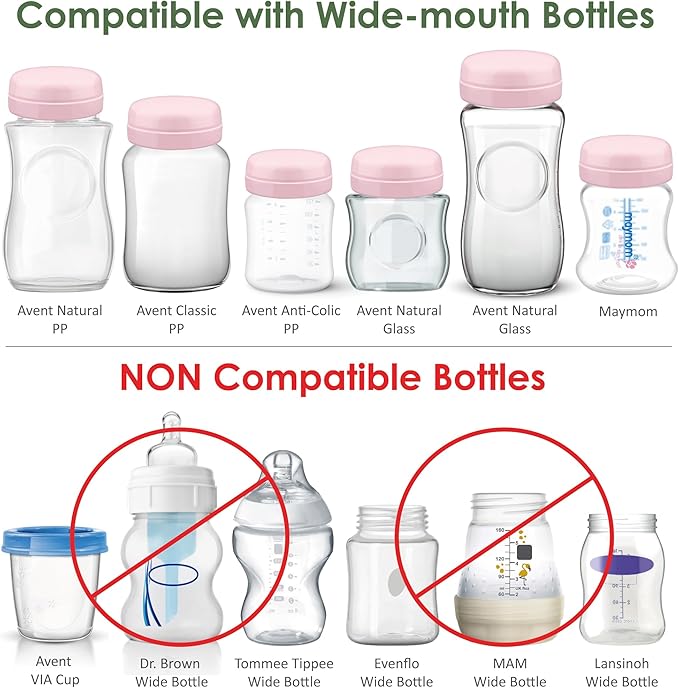 Maymom Solid Lids Aka Travel Caps w/Sealing Ring Compatible - Image 2