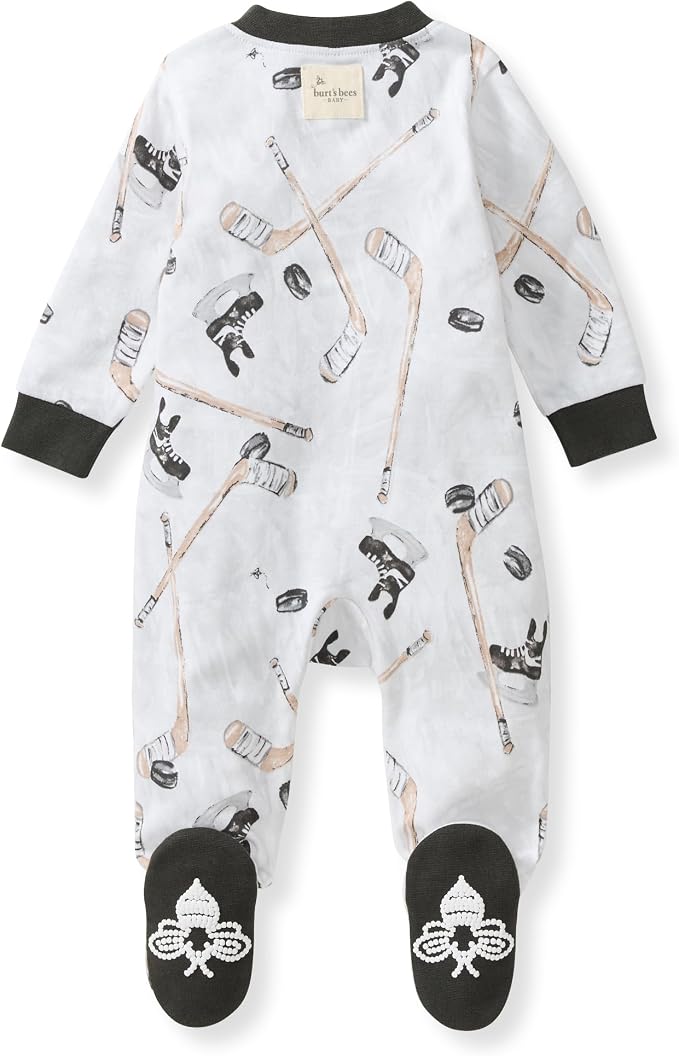 Burt’s Bees Baby Boys' One-Piece Sleep and Play 100% Organic Cotton PJs - Image 2