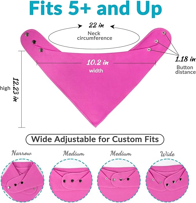 Adult Drool Bib for Special Needs, Large Elderly Bandana, Teen Bib for Women Men - Image 3
