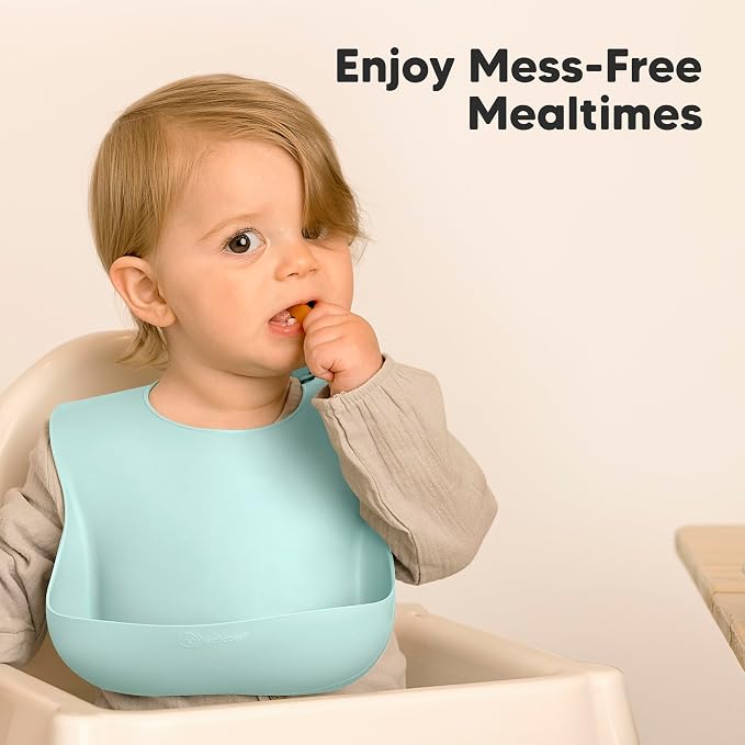 KeaBabies 2-Pack Silicone Baby Bibs - Image 7