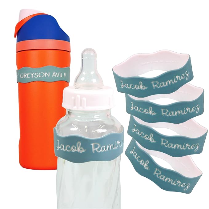 InchBug Orbit Labels Baby Bottle and Water Bottle Silicone Name Bands – by Inchbug