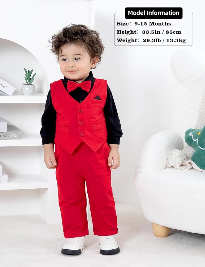A&J DESIGN Baby Boy Suits Clothes Infant Toddler Formal Gentleman Outfits - Image 2