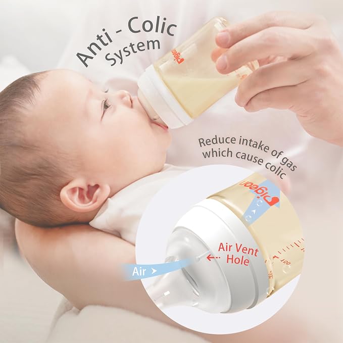 Pigeon PPSU Nursing Baby Bottle Wide Neck, Anti-Colic, Streamlined Body - Image 3