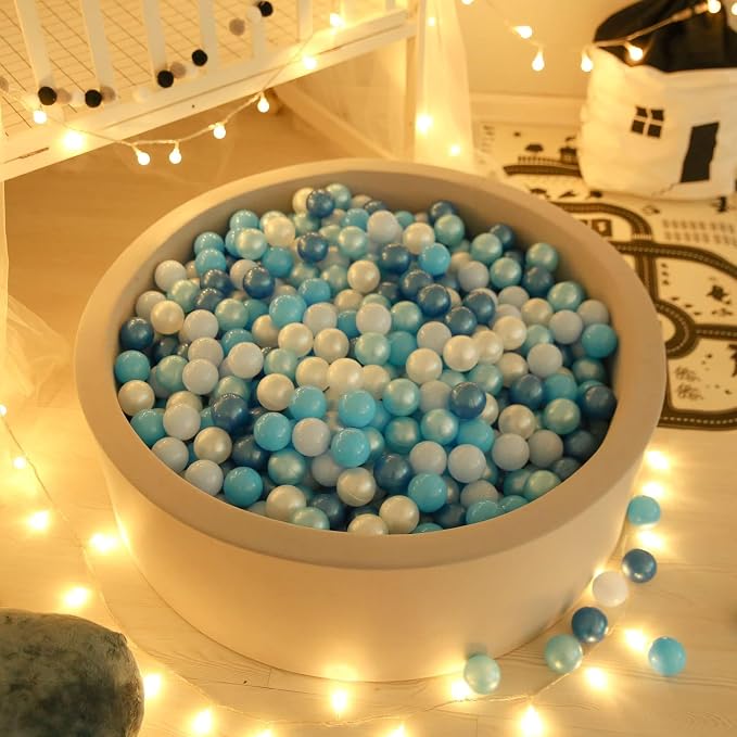 GOGOSO Ball Pits Balls for Toddlers Pack of 50 100 200 Plastics Shape Ball - Image 6