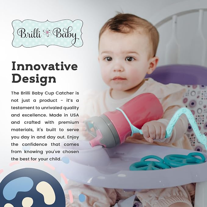 Brilli Baby Cup Catcher Patented Safety Tether Strap, Attach Sippy Cups - Image 8