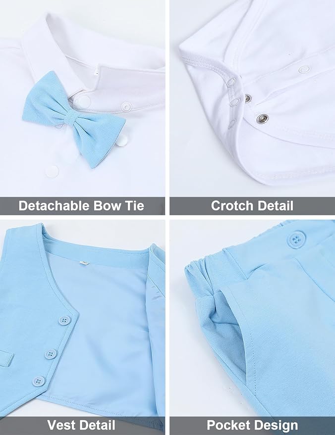A&J DESIGN Baby Boy Suits Clothes Infant Toddler Formal Gentleman Outfits - Image 4
