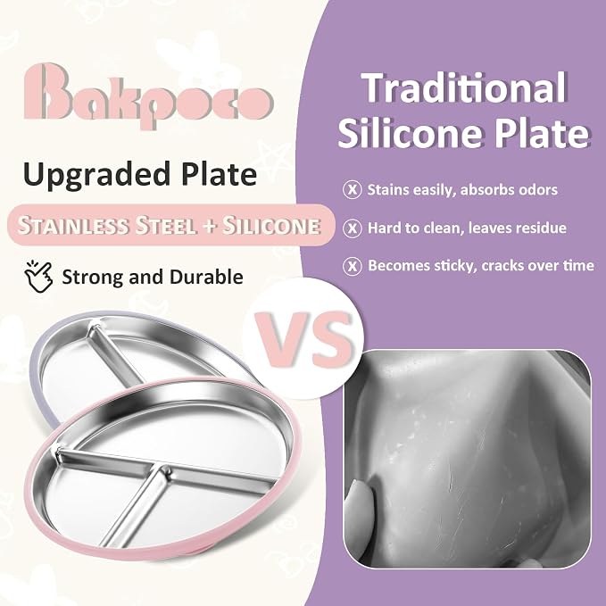 Stainless Steel Baby Plate - Image 2