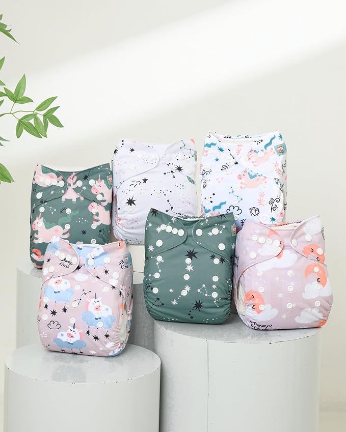 ALVABABY Baby Cloth Diaper 6 Pack - Image 8