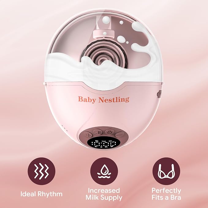 Breast Pump Hands Free, Smart Heated Base Promotes Milk Production, 40dB Quiet - Image 8