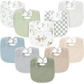 Konssy 10-Pack Muslin Baby Bibs, Soft Cotton Bandana Bibs by Konssy