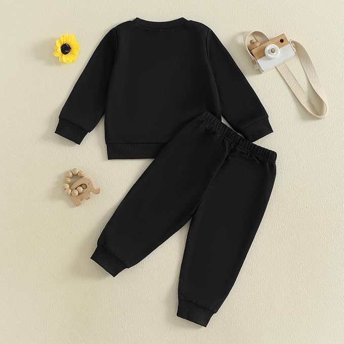 Nyapruwe Toddler Baby Boy Fall Outfit Funny Print Long Sleeve Sweatshirt - Image 6
