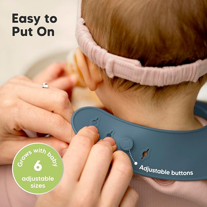 KeaBabies 2-Pack Silicone Baby Bibs - Image 5