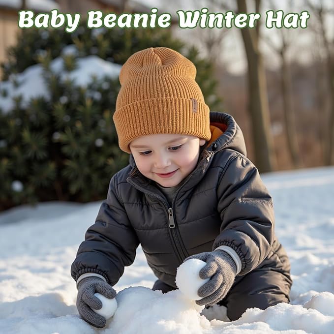 Bebila Baby Beanie Toddler Infant Winter Hats Knit Warm Caps - Image 3