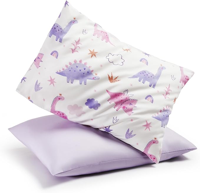 TILLYOU Toddler Pillowcases 13 x 18 Travel Pillow Case 2 Pack, Kids Pillowcases by TILLYOU