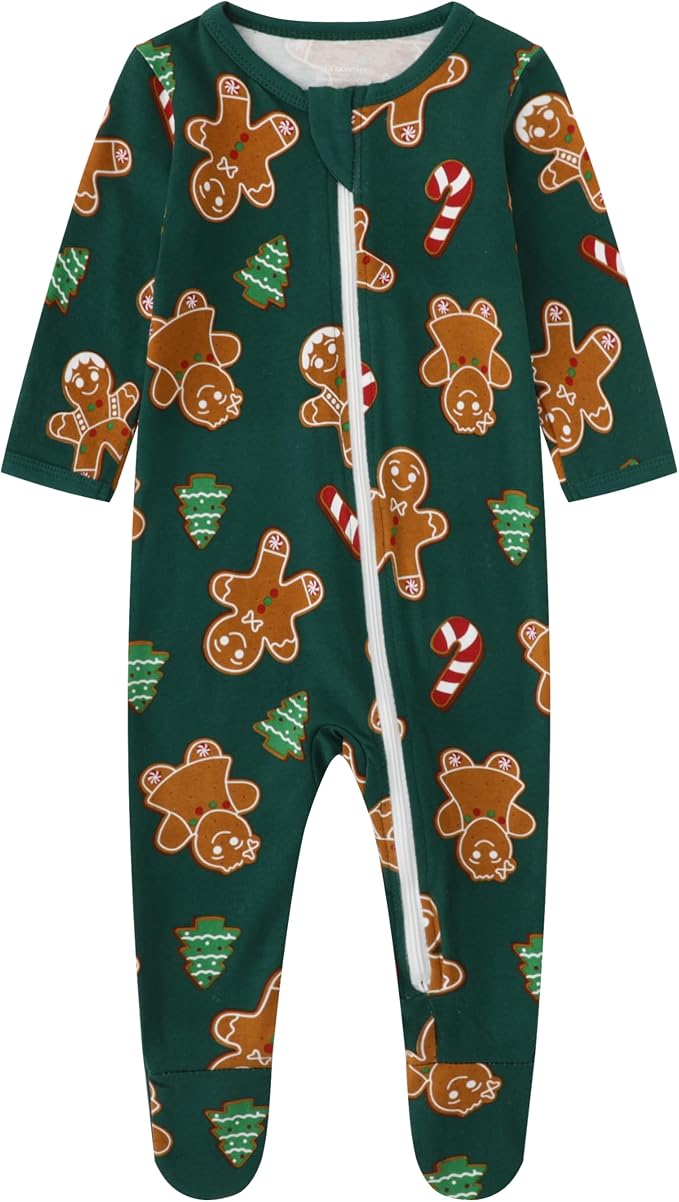 O2 BABY Baby Boys Girls Organic Cotton Zip-Front Sleeper Pajamas, Footed Sleep by O2BABY
