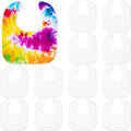 HooLing 12-Piece Sublimation Blank Baby Bib Set, Heat Press White Bibs by HooLing