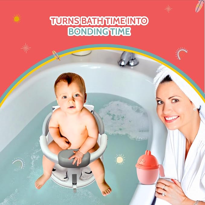 Non-Slip Baby Bath Seats 6-12 Months, Toddler Bathtub Chair - Image 8