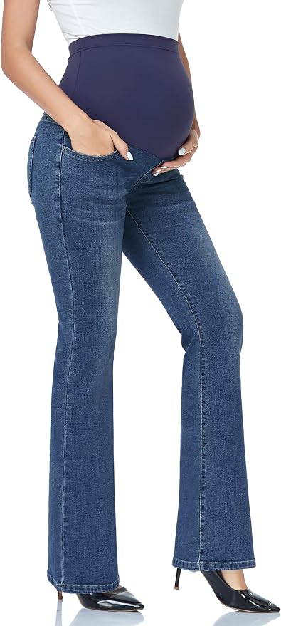 GLAMIX Women's Stretch Maternity Bootcut Jeans by GLAMIX