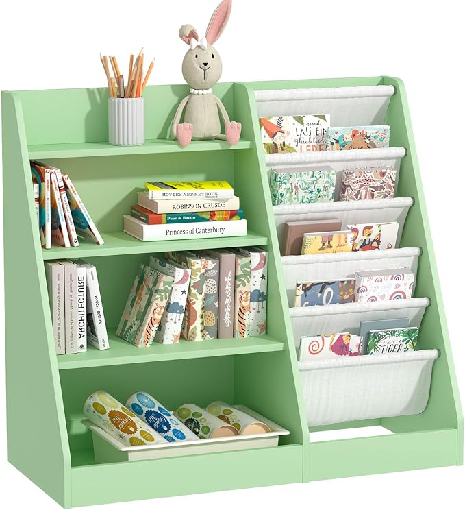 Kids Bookshelf Toddler Bookcase Children Book Rack Baby Toy Storage Organizer by HedoAjim