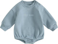 VISGOGO Newborn Infant Baby Boy Girls Oversized Romper Little Dude Sweater by VISGOGO