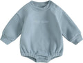 VISGOGO Newborn Infant Baby Boy Girls Oversized Romper Little Dude Sweater by VISGOGO