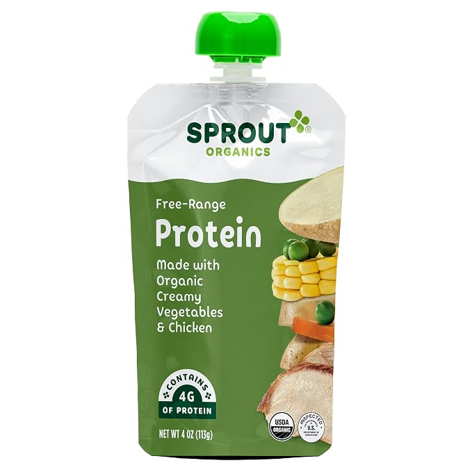 Sprout Organic Baby Food Pouches Stage 3, Creamy Vegetables w/ Chicken - Image 3